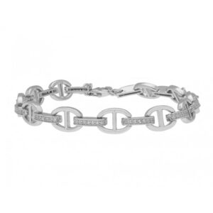 pulsera plata y circonitas lad3067br