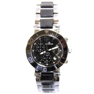 reloj ceramico analogico y cronografo minister 8618n color negro unisex