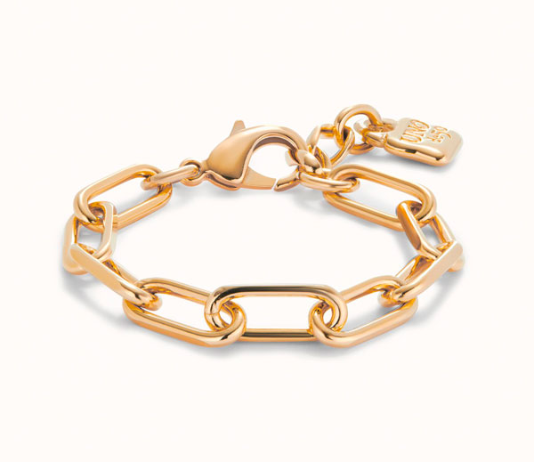 Pulsera con eslabones bañada en oro 18k