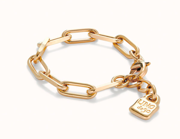 Pulsera con eslabones bañada en oro 18k
